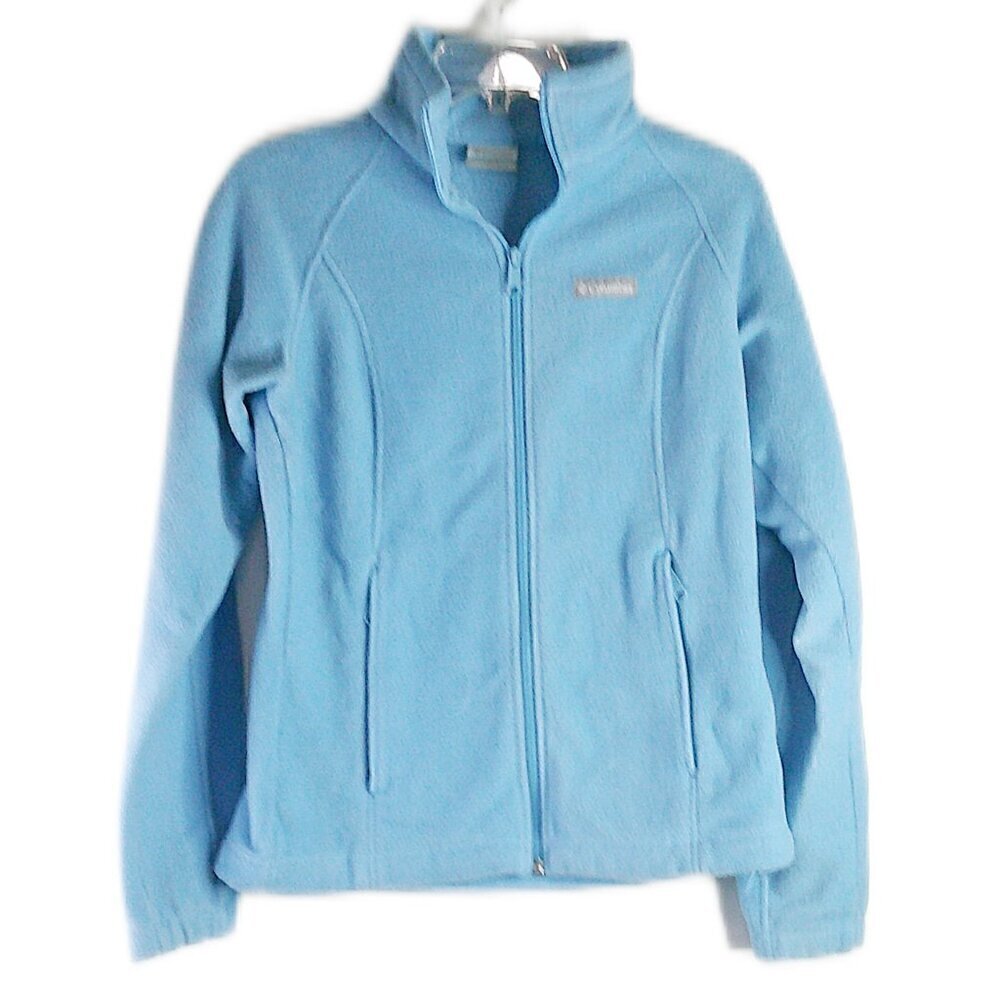 Columbia - Light Blue Long Sleeve Fleece Full Zip Jacket - Size Medium